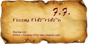 Ficzay Flórián névjegykártya